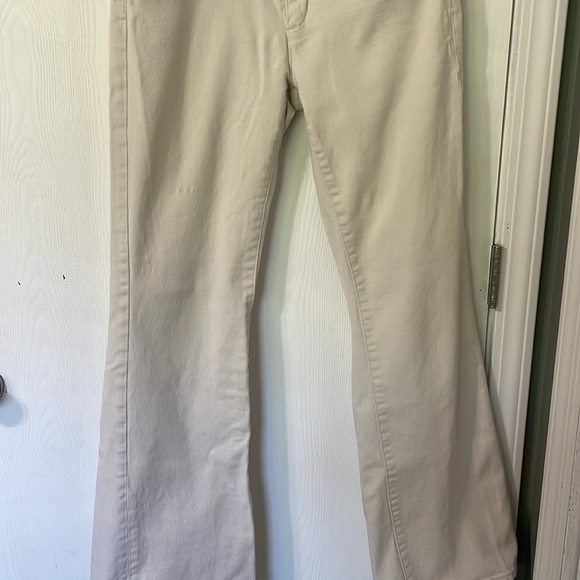 Ralph Lauren LRL Lauren Jean Co Cream Flare Wide Leg Jeans Size 8 - Picture 4 of 10
